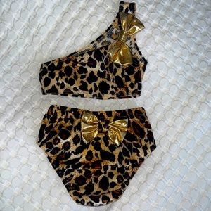 Cheetah print bathing suit